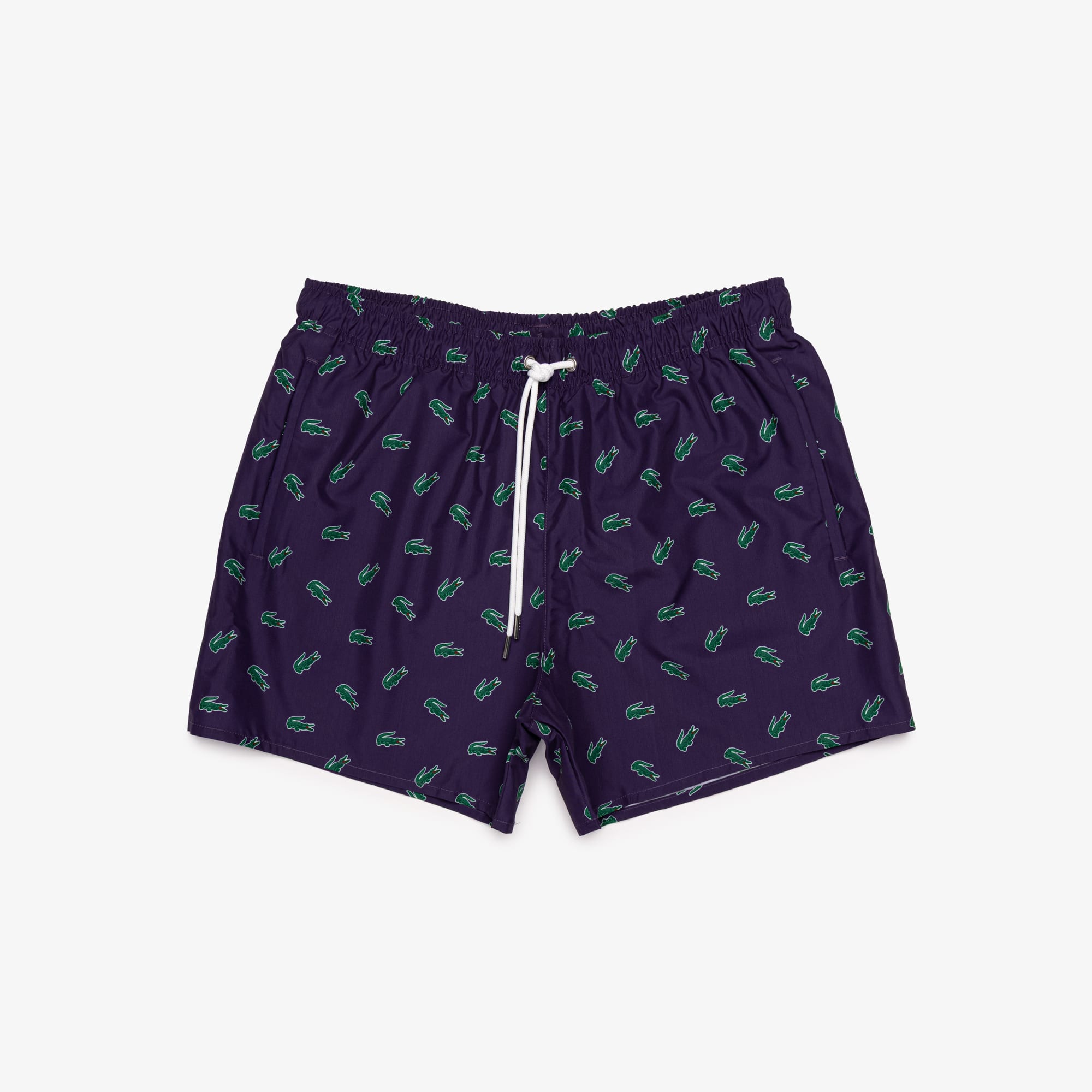 Short Praia Lacoste Estampado em Poliéster com Bolsos