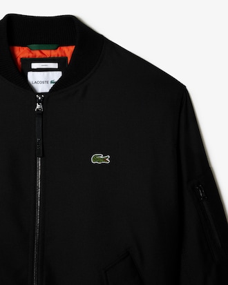 Jaqueta college unissex em l&atilde; com logo nas costas