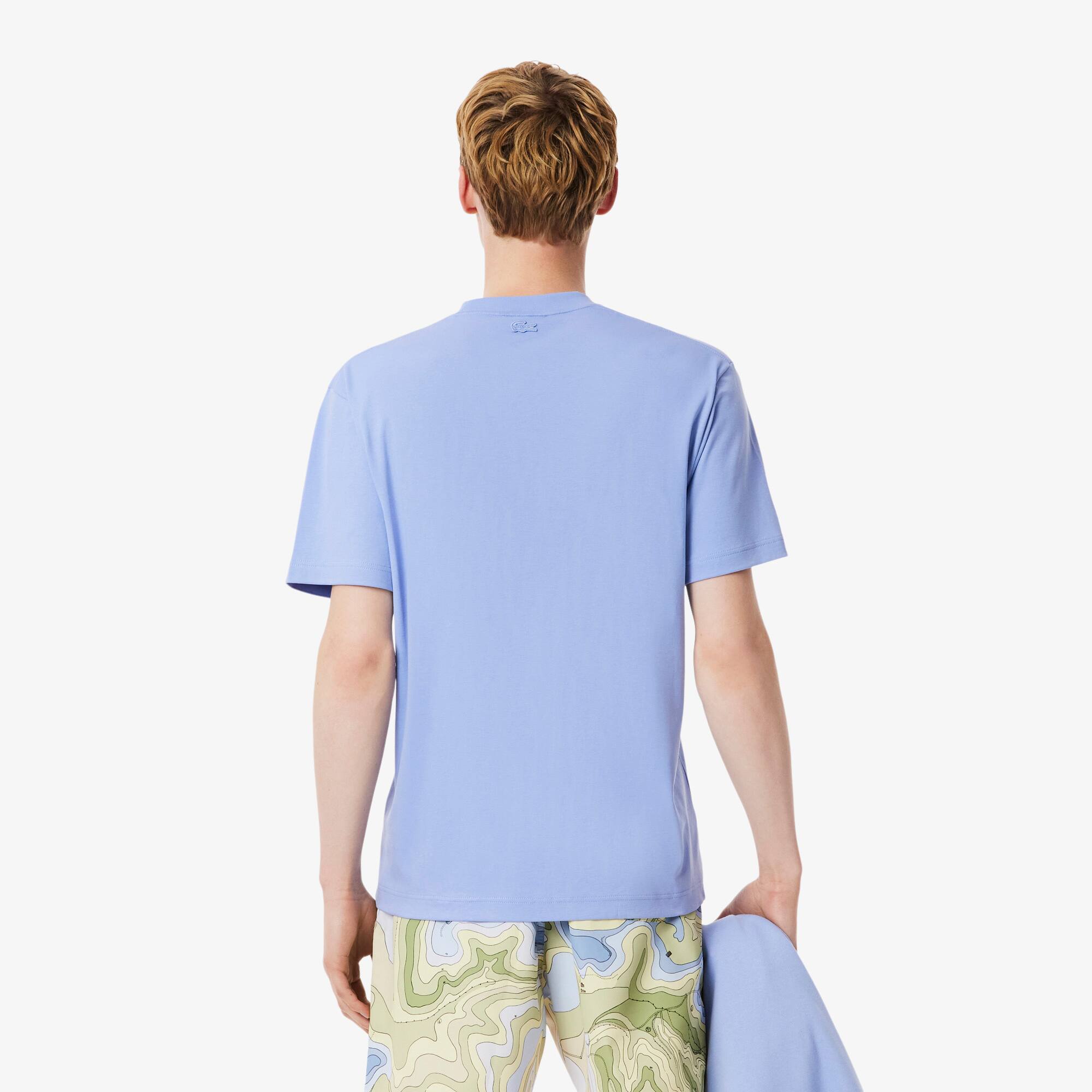 Camiseta Manga Curta Lacoste em Algodão com Bolso de Zíper