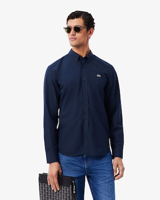Camisa Modelagem reta em Popeline Stretch
