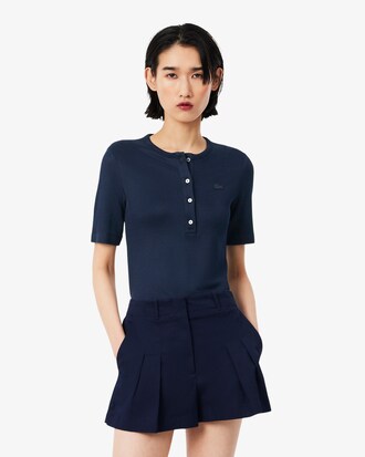 Camiseta Piqu&eacute; Brilhante - Modelagem ajustada