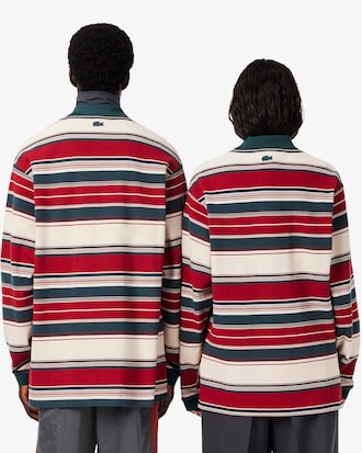Polo de piqu&eacute; a rayas de corte holgado Runway