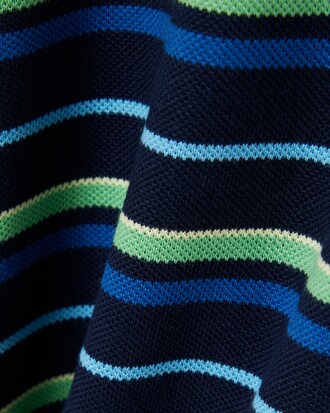 Camisa Polo Petit Piqu&eacute; com Listras Contrastantes