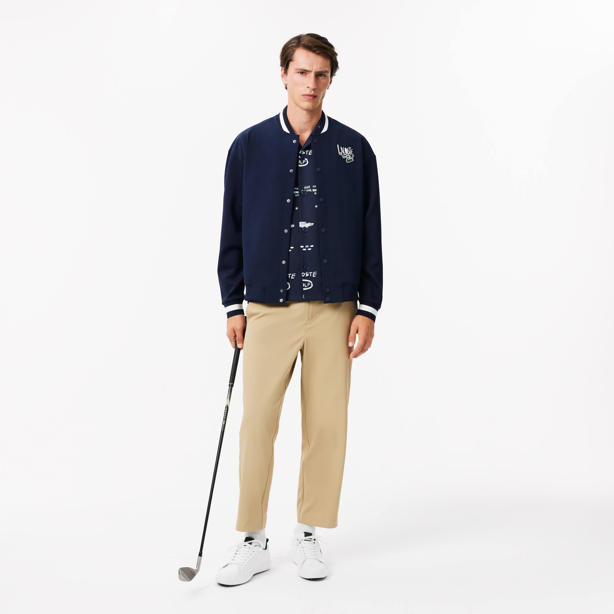 908ページ Camisa de Botão Manga Curta para Golfe Lacoste