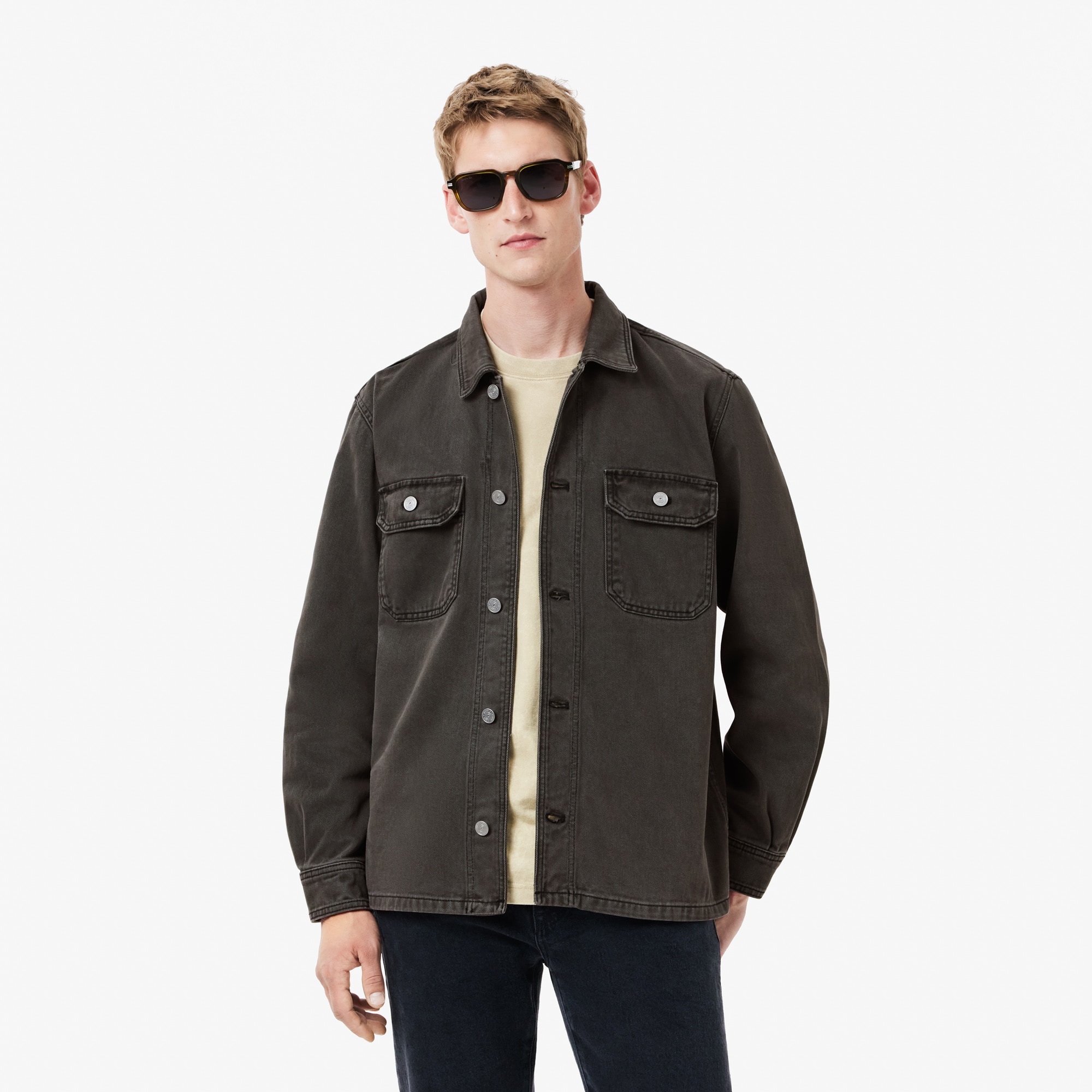 Jaqueta Jeans Masculina de Algodão Oversized