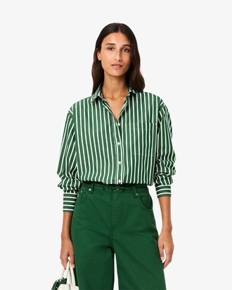 Camisa Oversize Ml Popeline Seasonal com Bolso