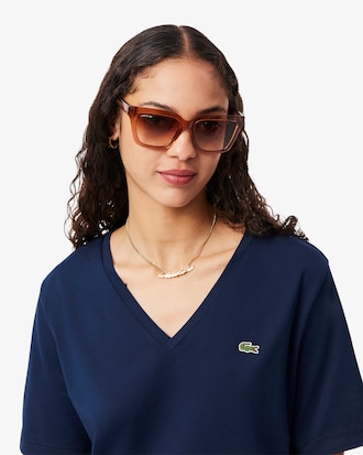 Remera de Algodón Suave Cuello en V Fit Relax