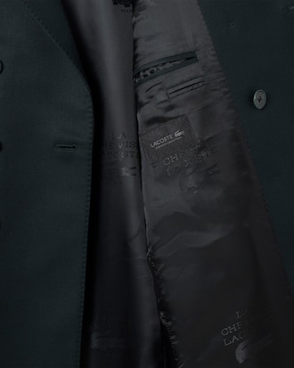 Blazer Leve de Lã com Botões Duplos Da Coleção Runway