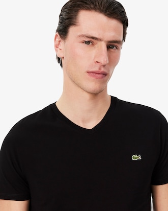 Remera De Algodón Pima Con Cuello En V