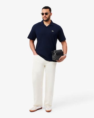 Polo de corte cl&aacute;sico mezcla de algod&oacute;n y lino