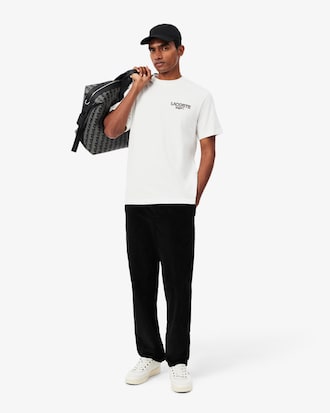 Remera de punto con estampado de tenis