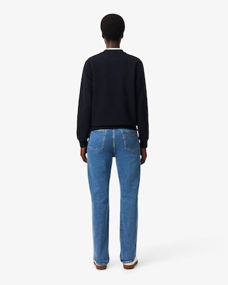 Pantal&oacute;n vaquero de corte recto y tiro alto