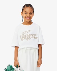 Remera de algod&oacute;n con estampado de monograma