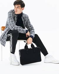 Bolso para ordenador de hombre Chantaco de piel piqu&eacute; mate