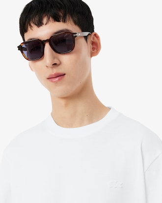 Camiseta em malha estampada