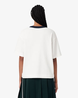 Remera de punto con bordado extragrande