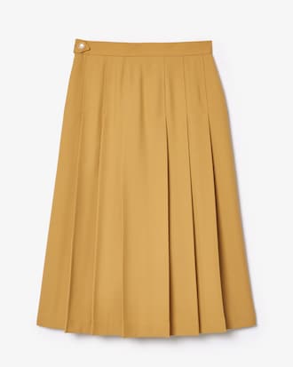 Saia Midi Plissada Lacoste x le FLEUR