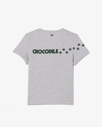 Remera De Algod&oacute;n Con Estampado De Cocodrilo