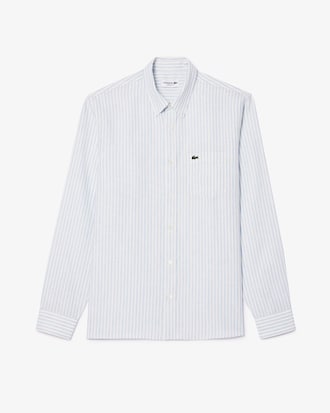 Camisa de Lino Rayada Fit Regular