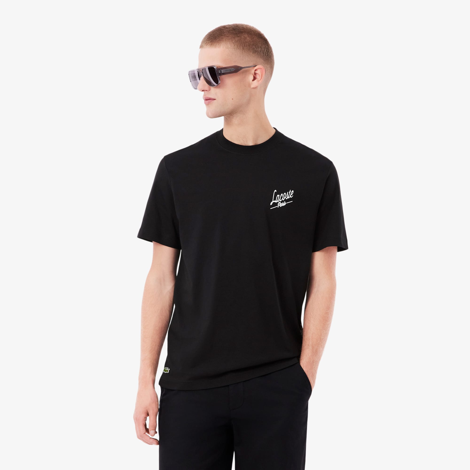 Camiseta com Estampa Múltipla Lacoste em Malha de Algodão
