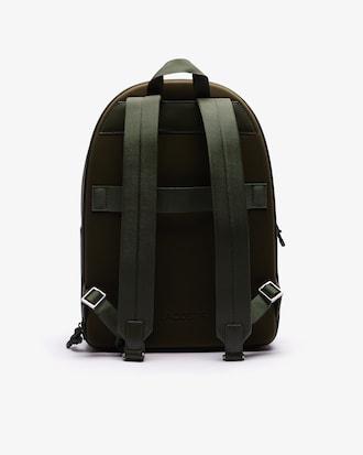 Mochila masculina Chantaco em piqu&eacute; de couro com detalhe gr&aacute;fico