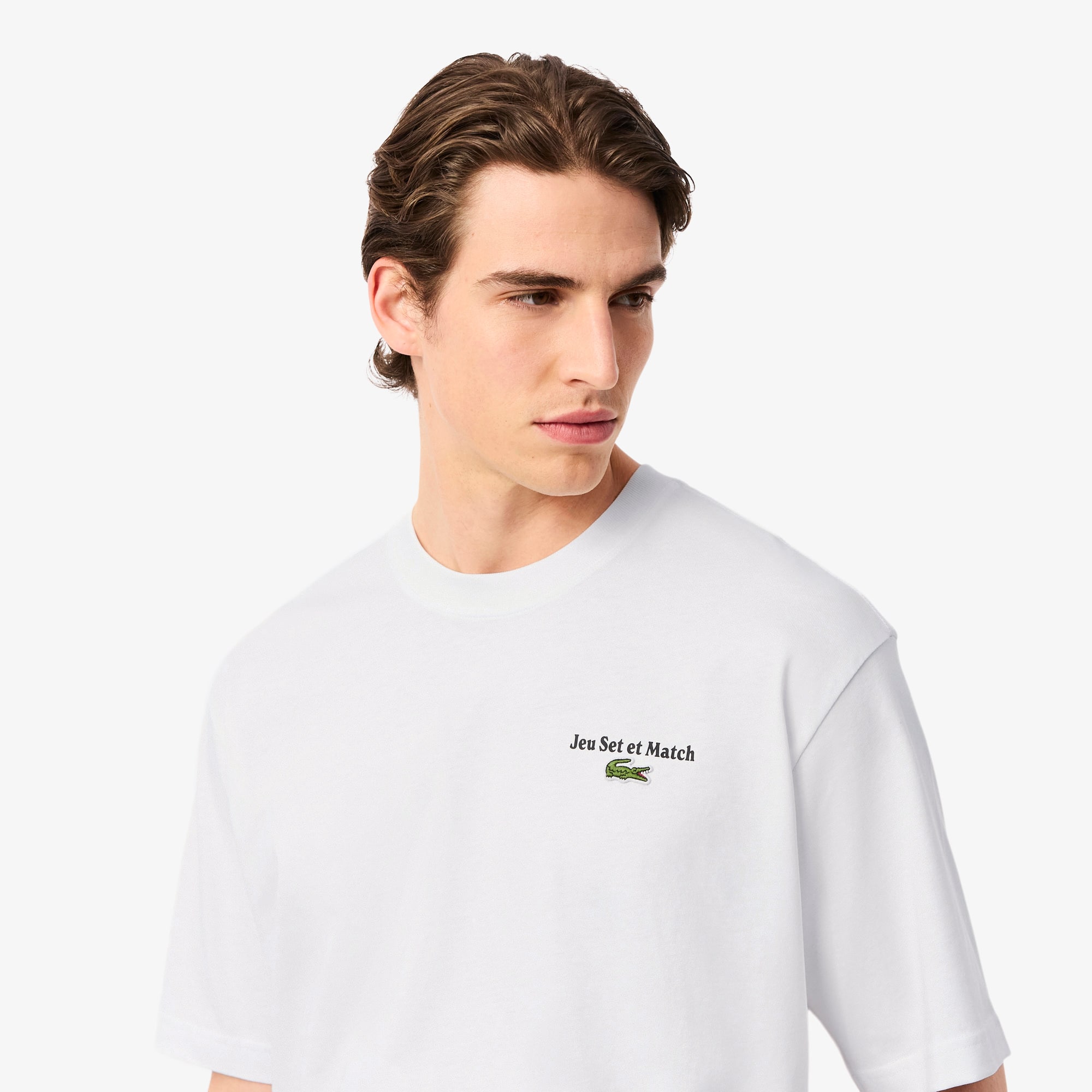 ガオゴッド Camiseta com Estampa nas Costas Lacoste em Malha Pesada