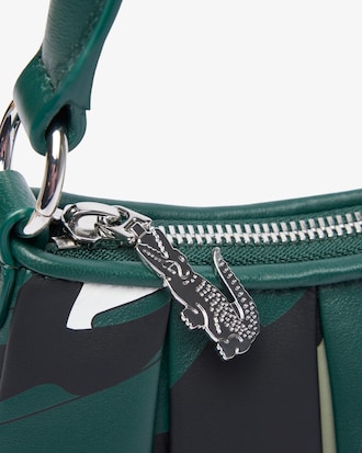 Cartera De Cuero Peque&ntilde;a Runway Lenglen Con Estampado De Cocodrilo