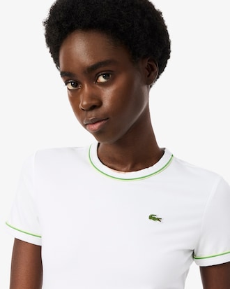 Camiseta de Malha com Acabamento Contrastante