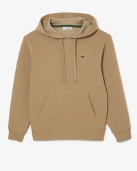 Moletom feminino Loose Fit em mistura de algod&atilde;o com capuz