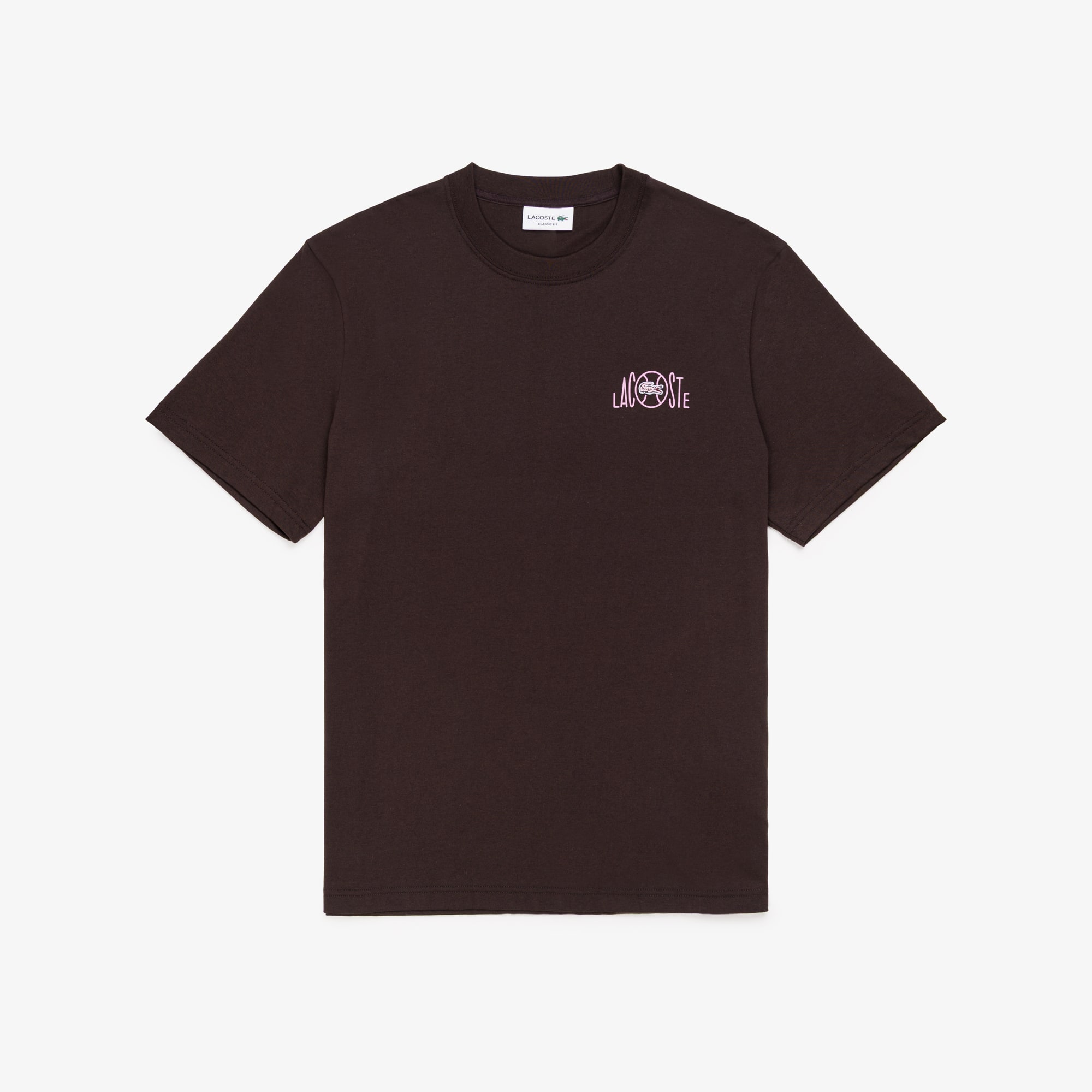 HILLDA トップス 黒 スリムT Lust Slim Tee Beige Camiseta de Algodão texturizada Estampada