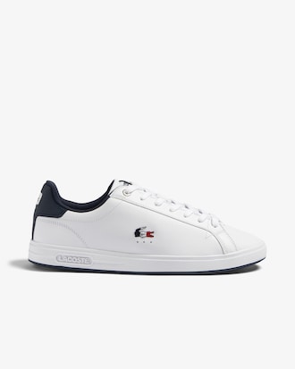 Tênis masculino Lacoste Graduate Pro em couro tricolor