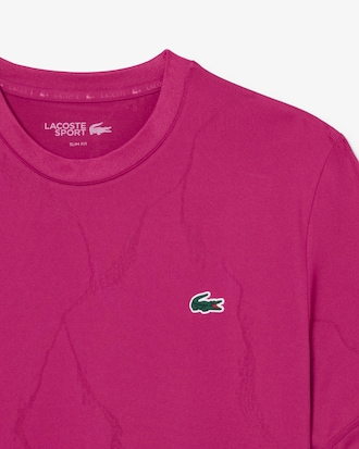 Remera de tenis Ultra Dry con cocodrilo jacquard