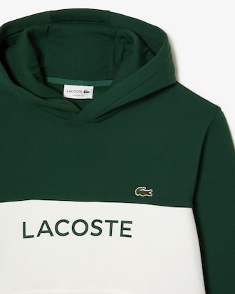 Buzo de hombre classic fit color block con capucha y detalles de la marca