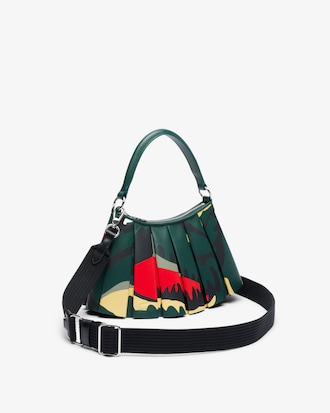 Cartera De Cuero Peque&ntilde;a Runway Lenglen Con Estampado De Cocodrilo