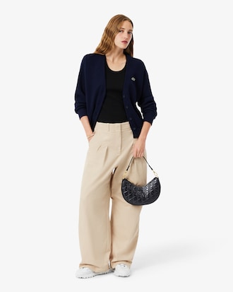 Bolsa Maheki em Couro embossed Estilo Half Moon