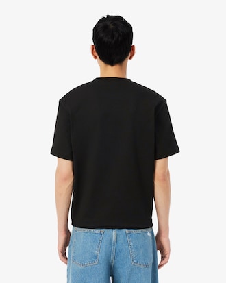 Remera de Algodón Pesado con Marca Bordada