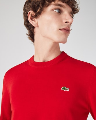 Suéter em Jersey de Algodão com Gola Careca