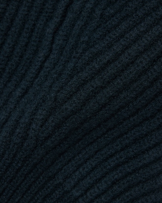 Balaclava em Malha Canelada de Lã Feltrada