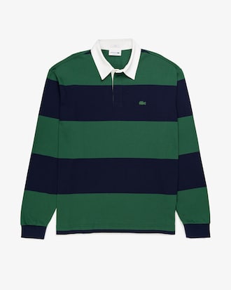 Polo Rugby Listrada de Algod&atilde;o &ndash; Modelagem ampla