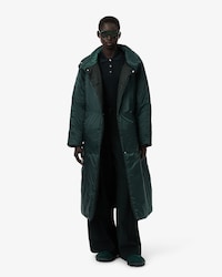 Casaco comprido com Mangas Bufantes Iridescentes