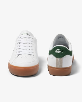 T&ecirc;nis masculino Lacoste Powercourt Heel Pop em couro