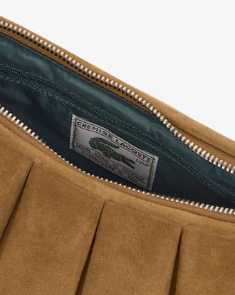 Cartera mediana de gamuza y cuero Lenglen