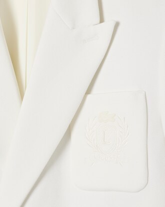 Blazer Con Solapa Doble Y Emblema Heritage Bordado