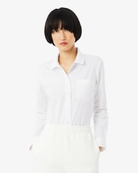 Camisa de modelagem ajustada em Algod&atilde;o Stretch