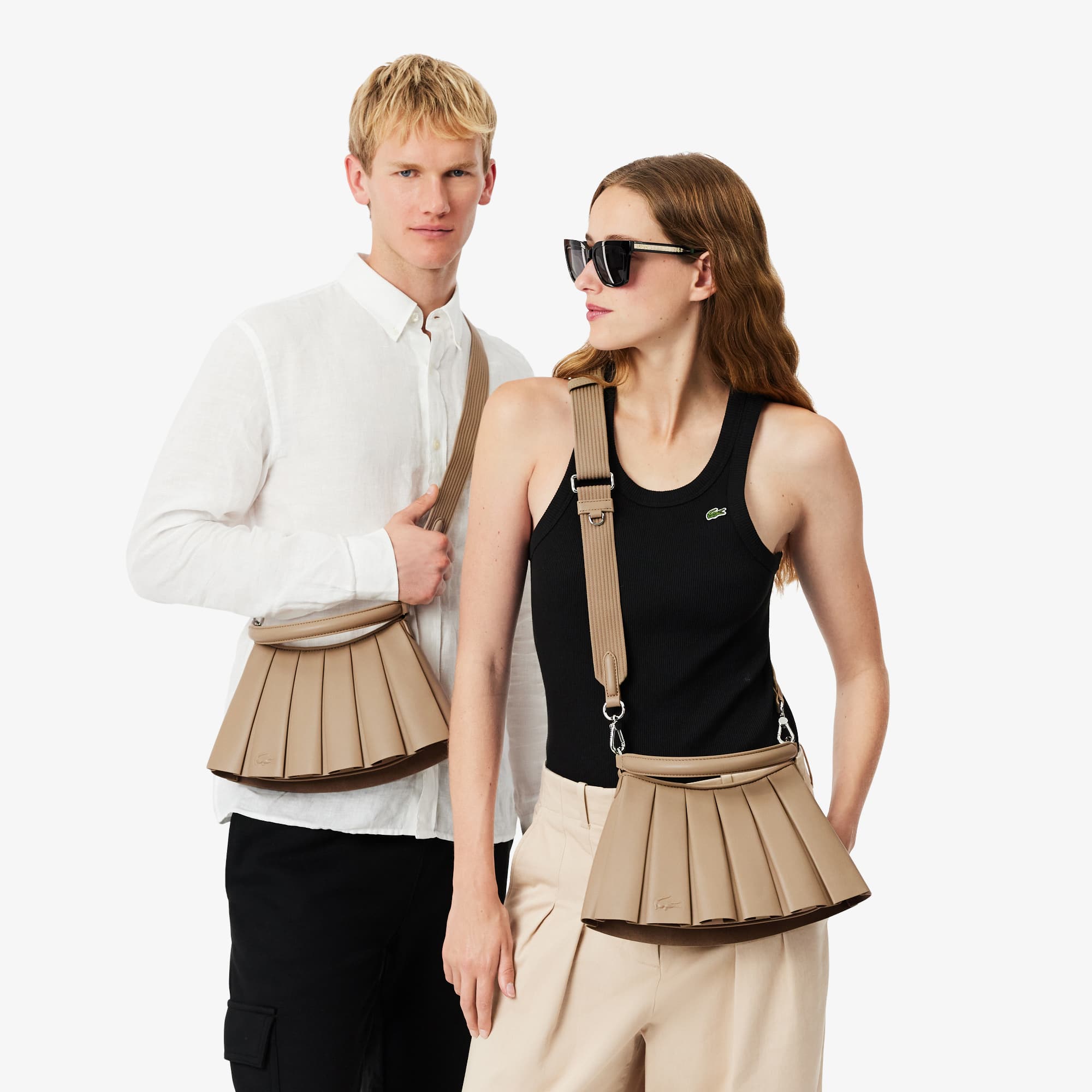 Bolsa Hobo Transversal Unissex Presse Lacoste e Alça Removível