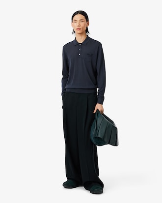 Su&eacute;ter de Gola Polo em L&atilde; Merino