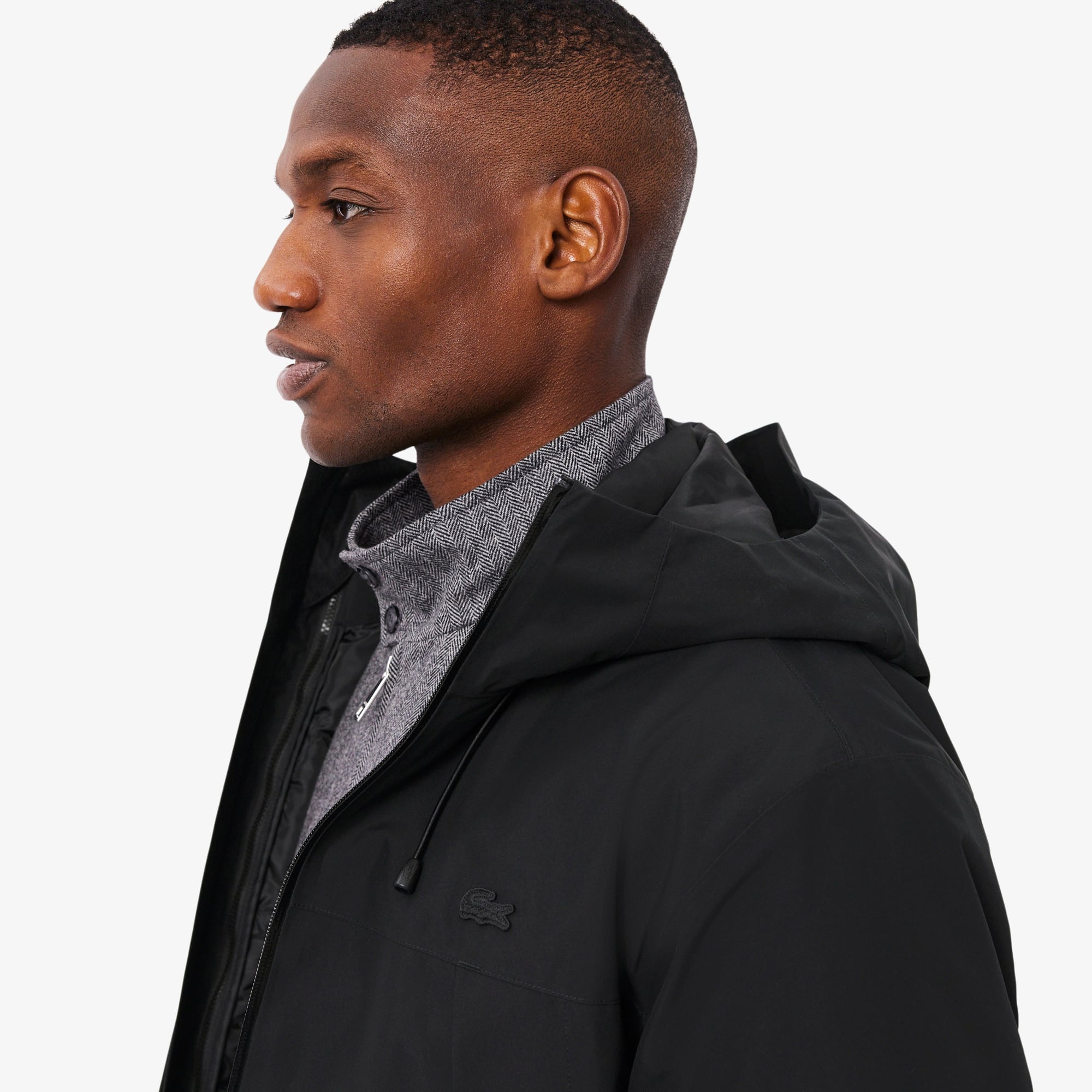 ココ‼️Lacoste ブラック ブルゾン Jaqueta Lacoste Parka Acolchoada Repelente à Água 3 em 1