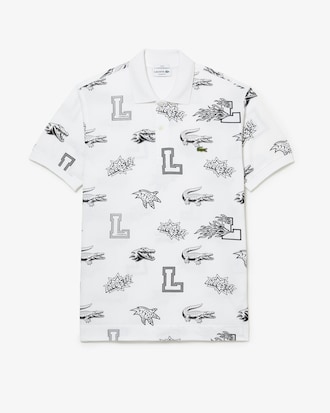 Polo unissex Lacoste Holiday com estampa customiz&aacute;vel