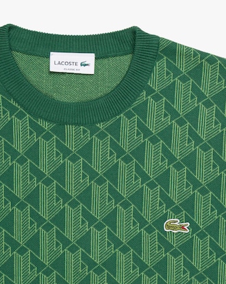 Su&eacute;ter Masculino em Jacquard de Algod&atilde;o com Modelagem Relaxed