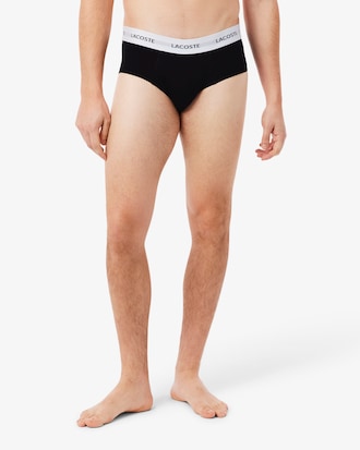 Pacote com 3 Cuecas Briefs de Algod&atilde;o Stretch